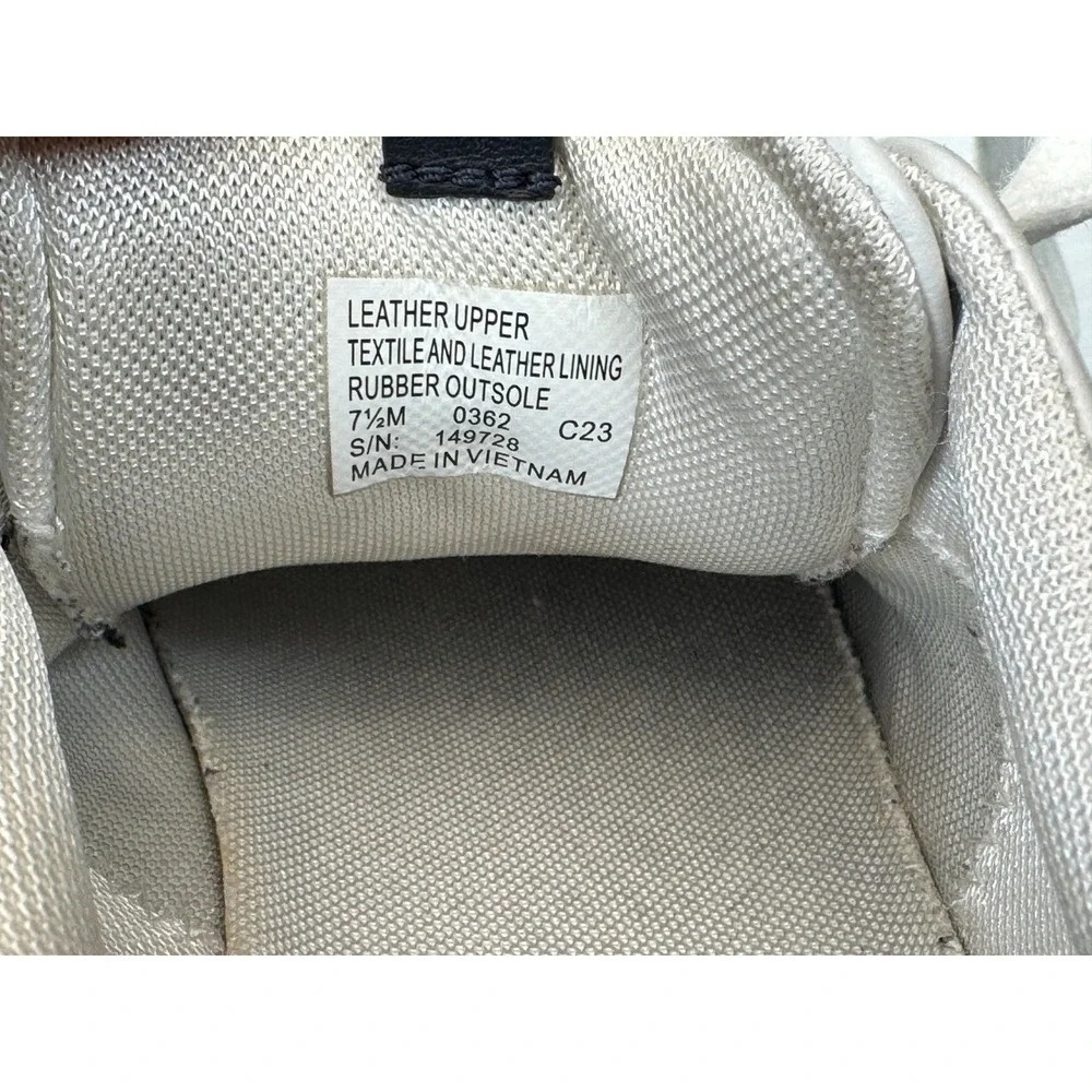 Tory Burch Double T Howell‎ Coat Sneakers Women 7M Leather Logo Lace Up Comfort